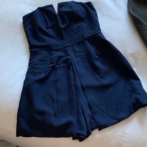 Sleeveless blue romper (M)